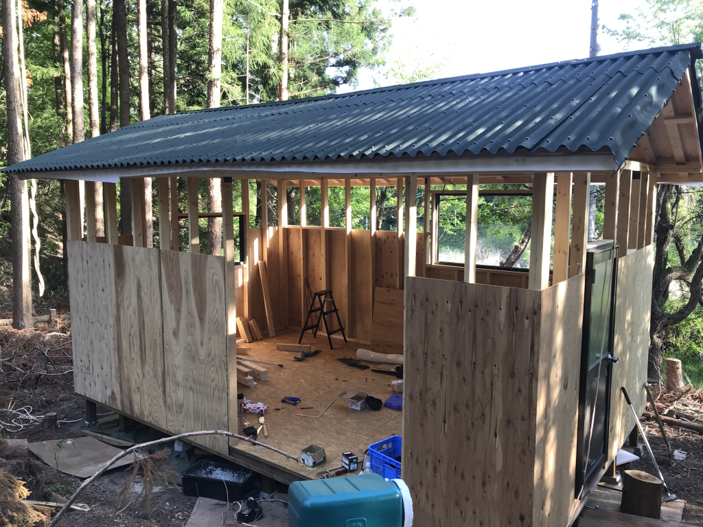 外壁作り1 小屋作り9 悠々ライフを目指す山小屋ブログ